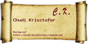 Chudi Krisztofer névjegykártya