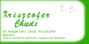 krisztofer chudi business card